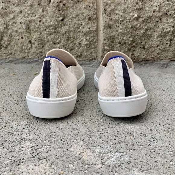 ROTHY'S Sand Original Slip On Sneaker Womens 6.5 37 Shoes Rothys Fabric Flat Tan - Picture 4 of 12